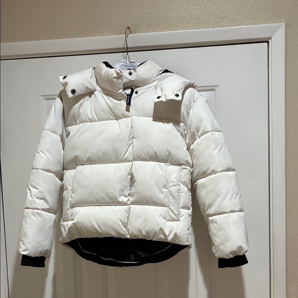 All Saints Kids White Puffer Jacket